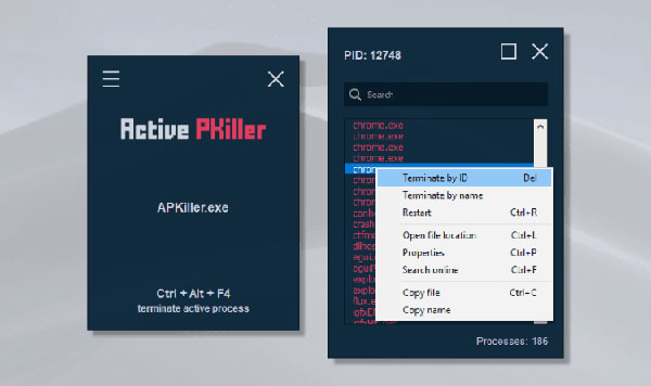 Active PKiller强制结束电脑进程工具