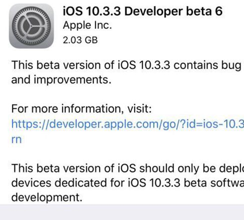 iOS10.3.3 Beta6ʲô iOS10.3.3 Beta6ֵø