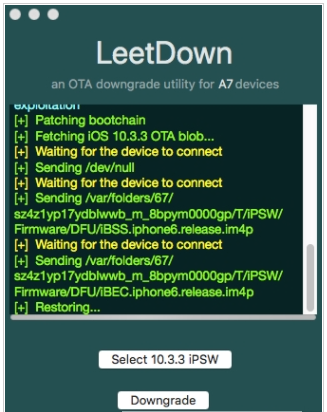 LeetDown苹果ios降级工具下载